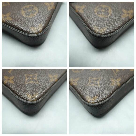 Louis Vuitton Felicie Brown W/P Monogram Canvas Shoulder Bag 1293-122524 - Picture 6 of 12